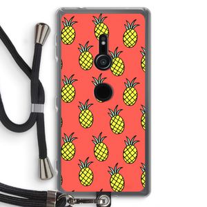 Ananas: Sony Xperia XZ2 Transparant Hoesje met koord