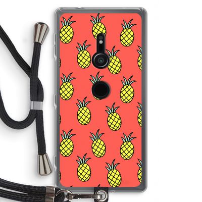 Ananas: Sony Xperia XZ2 Transparant Hoesje met koord