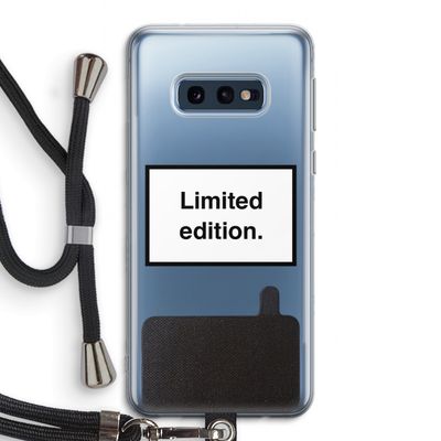 Limited edition: Samsung Galaxy S10e Transparant Hoesje met koord