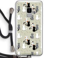 Katten: Samsung Galaxy S9 Transparant Hoesje met koord Katten: Samsung Galaxy S9 Transparant Hoesje met koord