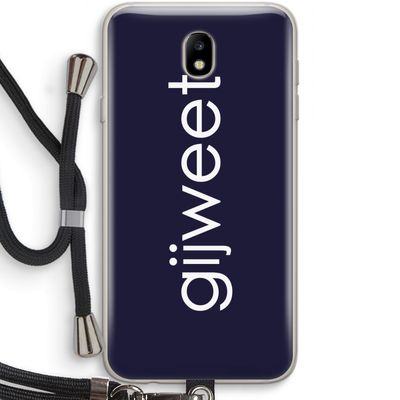 Gijweet: Samsung Galaxy J7 (2017) Transparant Hoesje met koord