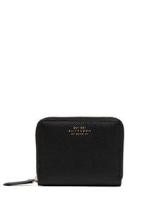 Smythson porte-monnaie zippé en cuir - Noir