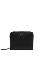 Smythson porte-monnaie zippé en cuir - Noir