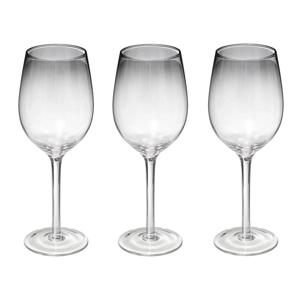 Set van 6x wijnglazen zwarte rand voor rode wijn Sauvage 380 ml van glas