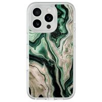 iPhone 16 Pro Max hybride hoesje - Green waves