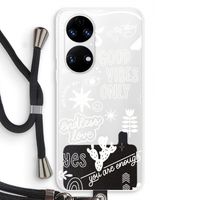 Good vibes: Huawei P50 Transparant Hoesje met koord