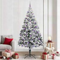 VidaXL Kunstkerstboom met 300 led wit 240 cm pvc en staal en kunststof