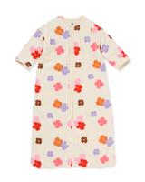 HEMA Slaapzak met afneembare mouwen velvet 3.0tog bloemen gebroken wit (gebroken wit)