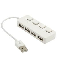 4 ports USB 2.0 HUB met 4 schakelaar wit
