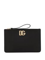 Dolce & Gabbana sac porté épaule en cuir à logo DG - Noir