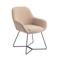 Jesper Home Eetkamerstoel 'Kushi' Beehive Black, kleur Flax Relax