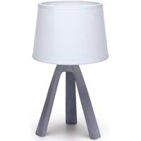 Stijlvolle LED Tafellamp - E14 Fitting - Mat Grijs Kunststof Lamp