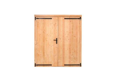 Douglas dubbele klampdeur 185x205 cm buitenmaat, linksdraaiend- - - Tuindeco