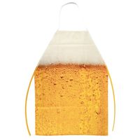 Schort met bier patroon one size   -