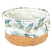 Duvo+ palm cork & poly mand rond meerkleurig L - 45x45x25cm