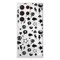 Silicone Back Case Samsung Galaxy S23 Ultra Silver Punk - thumbnail