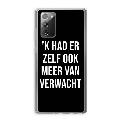 Meer verwacht - Zwart: Samsung Galaxy Note 20 / Note 20 5G Transparant Hoesje
