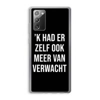 Meer verwacht - Zwart: Samsung Galaxy Note 20 / Note 20 5G Transparant Hoesje