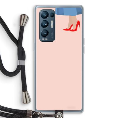 High heels: Oppo Find X3 Neo Transparant Hoesje met koord