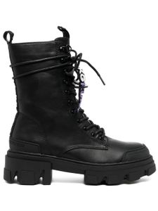 KG Kurt Geiger bottes Trekker en cuir à étiquette logo - Noir