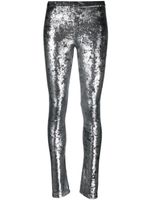 Junya Watanabe legging taille-haute à effet métallisé - Argent - thumbnail