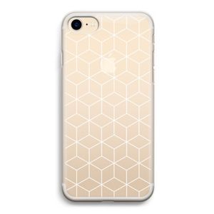 Zwart-witte kubussen: iPhone 7 Transparant Hoesje