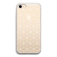 Zwart-witte kubussen: iPhone 7 Transparant Hoesje