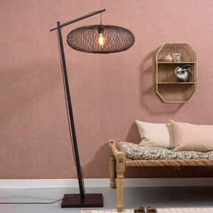 GOOD&MOJO Vloerlamp 'Cango' Bamboe, 176cm, kleur Zwart