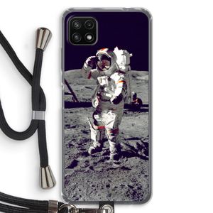 Spaceman: Samsung Galaxy A22 5G Transparant Hoesje met koord