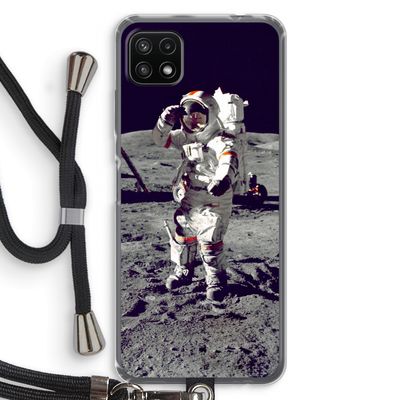 Spaceman: Samsung Galaxy A22 5G Transparant Hoesje met koord