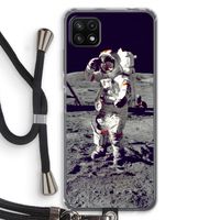 Spaceman: Samsung Galaxy A22 5G Transparant Hoesje met koord Spaceman: Samsung Galaxy A22 5G Transparant Hoesje met koord