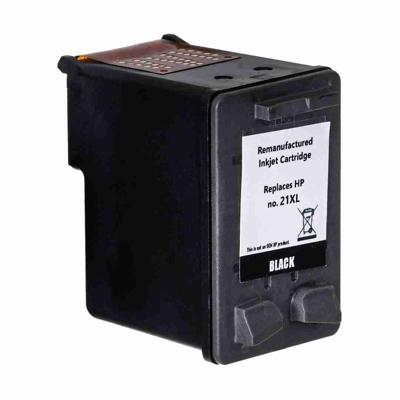 Superbulk B-H21 zwarte inkt voor HP printers (vervanging HP 21XL C9351A) Standaard