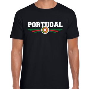 Portugal landen t-shirt zwart heren