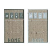Fotolijst met Knijpers DKD Home Decor Aluminium Polypropyleen Hout MDF 30 x 3 x 50 cm (2 Stuks)