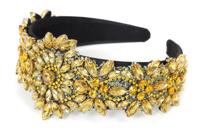 Strass haarband goud