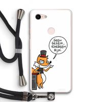 Geen Gezeik: Pixel 3 XL Transparant Hoesje met koord