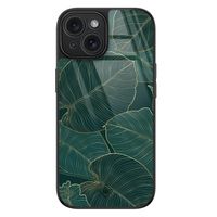 iPhone 15 glazen hardcase - Monstera leaves