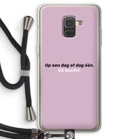 gij beslist: Samsung Galaxy A8 (2018) Transparant Hoesje met koord
