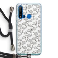 Zwanen: Huawei P20 Lite (2019) Transparant Hoesje met koord
