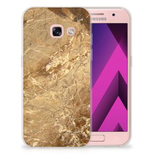 Samsung Galaxy A3 2017 TPU Siliconen Hoesje Marmer Creme