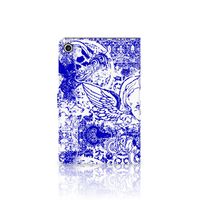 Tablettasje Lenovo Tab M10 Plus 3rd Gen 10.6 inch Angel Skull Blauw - thumbnail