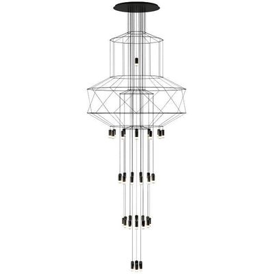 Vibia - Wireflow Chandelier 0375 hanglamp Zwart