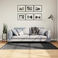 VidaXL Vloerkleed iza laagpolig scandinavisch 120x170 cm antraciet