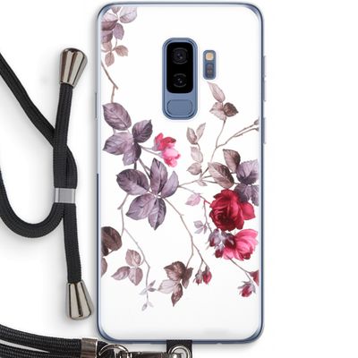 Mooie bloemen: Samsung Galaxy S9 Plus Transparant Hoesje met koord