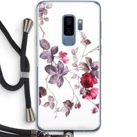 Mooie bloemen: Samsung Galaxy S9 Plus Transparant Hoesje met koord