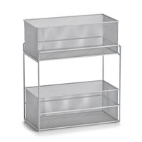 Keuken/keukenkast organizer uitschuifbaar - zilver - 18 x 35 x 42 cm - metaal