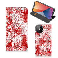 Mobiel BookCase iPhone 12 Pro Max Angel Skull Rood