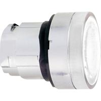 Schneider Electric ZB4BW313S ZB4BW313S Geribbelde lens, Terugstelbaar (Ø) 22 mm Zonder markering Chroom, Wit 1 stuk(s)