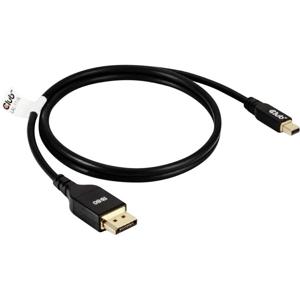 club3D CAC-1116 DisplayPort-kabel Mini-displayport Aansluitkabel DisplayPort-stekker, Mini DisplayPort-stekker 1 m Zwart