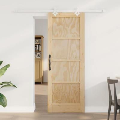Schuifdeur met beslag 73,5x198,5 cm massief grenenhout